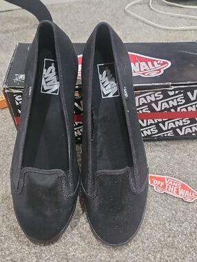 Vans Women’s Black Slip-On Loafer Flats